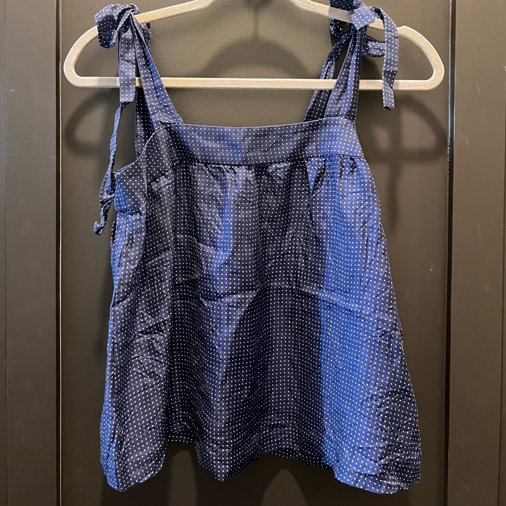 J. Crew Silk Tie-Strap Top